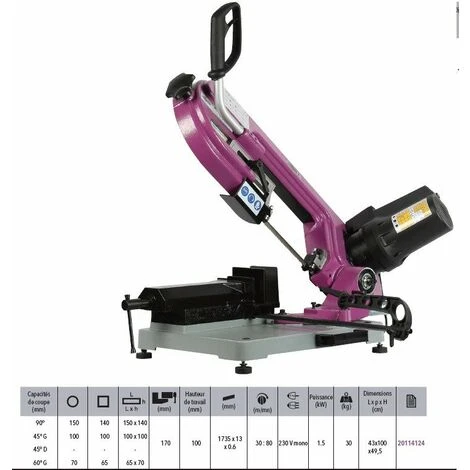 Sidamo - Scie A Ruban Acier Manuelle 1500w 1735 X 13 X 0,6 - Sr171 Mv 4 Sidamo - Scie A Ruban Acier Manuelle 1500w 1735 X 13 X 0,6 - Sr171 Mv – Image 2