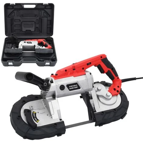 VidaXL Scie à Ruban Avec Mallette Portable Acier 3 VidaXL Scie à Ruban Avec Mallette Portable Acier