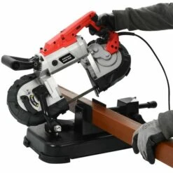 VidaXL Scie à Ruban Avec Base Et Mallette Portable Acier -Scie électrique stationnaire Soldes 13259186 3