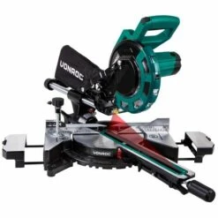 VONROC Scie à Onglet Radiale - 2000W - Lame De Scie 40 Dents Ø 216mm , Laser Et LED Inclus