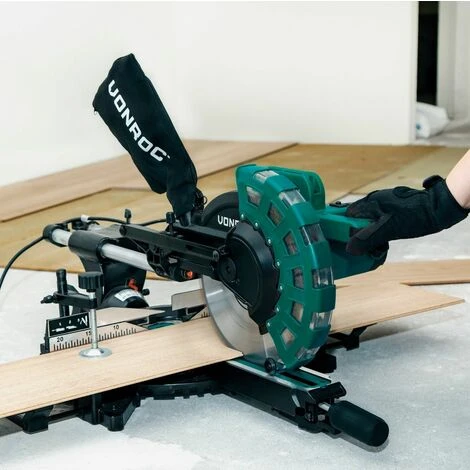 VONROC Scie à Onglet Radiale - 2200W – Lame De Scie Ø 254 Mm 60 Dents, Laser Et LED Inclus 4 VONROC Scie à Onglet Radiale - 2200W – Lame De Scie Ø 254 Mm 60 Dents, Laser Et LED Inclus – Image 2