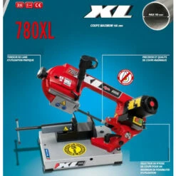 Femi - Scie à Ruban Acier 850W L:1335mm Diam105mm (descente Manuelle) - 780XL 10 Femi - Scie à Ruban Acier 850W L:1335mm Diam105mm (descente Manuelle) - 780XL -Scie électrique stationnaire Soldes 18151170 4