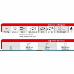Femi - Scie à Ruban Acier 850W L:1335mm Diam105mm (descente Manuelle) - 780XL 11 Femi - Scie à Ruban Acier 850W L:1335mm Diam105mm (descente Manuelle) - 780XL -Scie électrique stationnaire Soldes 18151170 5