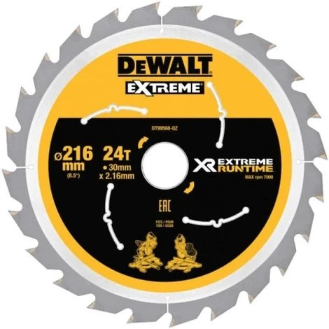 DEWALT Lames De Scie à Onglet Ø 216 Mm Alésage 30 Mm 36 Dents XR Extreme Runtime 3 DEWALT Lames De Scie à Onglet Ø 216 Mm Alésage 30 Mm 36 Dents XR Extreme Runtime