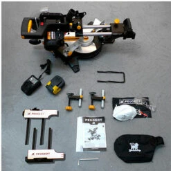 PEUGEOT PSP Scie à Onglet Sans Fil D. 210 ENERGYSAW-18VBL - 5 Ah 18V Avec Chargeur Et Batterie -Scie électrique stationnaire Soldes 20977749 2