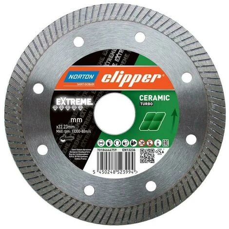 Norton Clipper Disque à Tronçonner Diamant Extreme Ceramic Turbo / Super Gres XT 115 Ø Mm Super Gres XT 3 Norton Clipper Disque à Tronçonner Diamant Extreme Ceramic Turbo / Super Gres XT 115 Ø Mm Super Gres XT