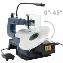 Hommoo Scie A Chantourner Electrique Avec Pedale Et Lampe LED 125 W HDV06224 -Scie électrique stationnaire Soldes 25001550 5