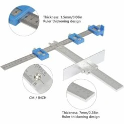 BEARSU Armoire Quincaillerie Jig, Outil De Guider Position Vraie,Le Plus Rapide Et Le Plus Précis, Bouton Et Gabarit De Perçage Du Bois, Diamètre De La Scie Trépan -Scie électrique stationnaire Soldes 25029221 3