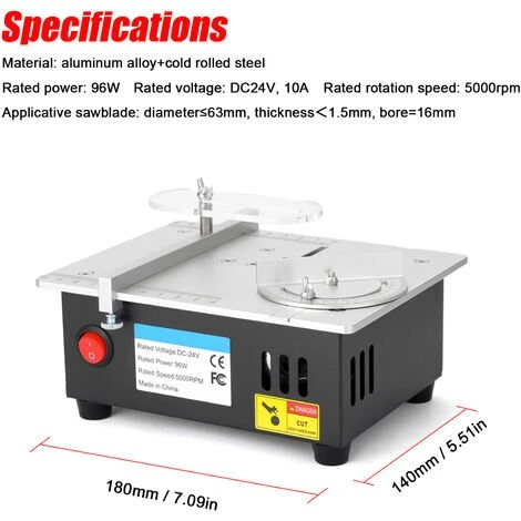 ASUPERMALL Mini Multifonctions Scie A Table Electrique De Bureau Scies Petit Menage Bricolage Outil De Coupe Du Bois Banc Lathe Machine 6 ASUPERMALL Mini Multifonctions Scie A Table Electrique De Bureau Scies Petit Menage Bricolage Outil De Coupe Du Bois Banc Lathe Machine – Image 4