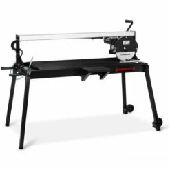 EBERTH 1020 Mm Coupe Carrelage électrique Avec Laser (1500 Watts, Pivotant Progressivement Jusquà 45°, 52 Mm Profondeur De La Découpe à 90°, 45 Mm Profondeur De La Découpe à 45°, 250 Mm Disque En Diamant)