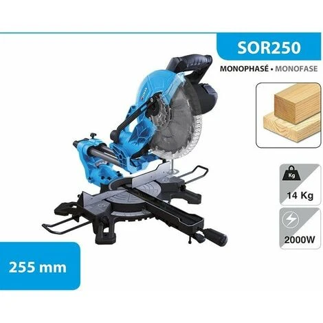 Leman - Scie à Onglet Radiale 2000W 255mm - SOR250 4 Leman - Scie à Onglet Radiale 2000W 255mm - SOR250 – Image 2