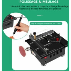 ASUPERMALL 100W Scie De Table Multifonctionnelle Mini Scie électrique Vitesse Et Angle Réglables 16 Mm Profondeur De Coupe, Angle De Levage, Sans Accessoires -Scie électrique stationnaire Soldes 36711962 5