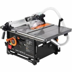 TACKLIFE Scie Sur Table, Scie à Table Sans Poussière Avec Moteur Puissant, Taux D'Aspiration Des Copeaux De 98%, Coupe Inclinée à 45°, Table Extensible-TLTS02A
