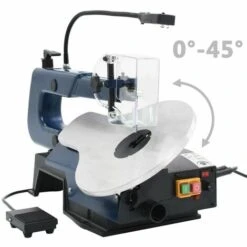 HAPPYSHOPPING Scie A Chantourner Electrique Avec Pedale Et Lampe LED 125 W -Scie électrique stationnaire Soldes 40338997 5