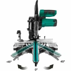 VONROC Scie à Onglet Radiale 2200W – 216mm – Compacte - Laser Et Lampe LED Intégrée - Extensions De Table -Scie électrique stationnaire Soldes 42815844 4