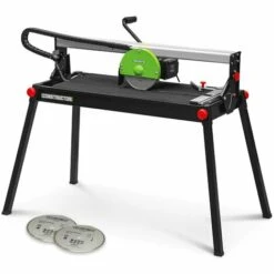 Coupe Carrelages Radial 800 W - 200mm - Longueur De Coupe Max 720mm - Livré Avec 3 Disques Diamant - Constructor