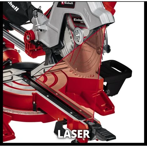 Einhell Scie à Onglet Radiale TE-SM 254 Dual (puissance De 2 100 W, Fonction De Traction, Laser, Réglage D’angles Rapide, Blocage D’arbre « Spindle-Lock », Vendue Avec Lame Aux Carbures De Tungstène) 5 Einhell Scie à Onglet Radiale TE-SM 254 Dual (puissance De 2 100 W, Fonction De Traction, Laser, Réglage D’angles Rapide, Blocage D’arbre « Spindle-Lock », Vendue Avec Lame Aux Carbures De Tungstène) – Image 3