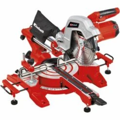 Einhell Scie à Onglet Radiale TC-SM 254 (1900 W, Fonction De Traction Sur Double Glissière, Table Pivotante à Réglage Rapide Et Butées D’angles, Laser, Vendue Avec Lame Aux Carbures De Tungstène)