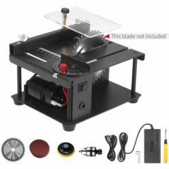 SUPERSELLER Scie Sur Table Scie à Table Multifonctionnelle Mini Scie De Bureau Cutter Machine De Découpe électrique Avec Lame De Scie Meule De Meulage Réglage De L'angle à Vitesse Réglable Profondeur De Coupe De 35 MM Pour La Coupe En Plastique Acrylique En Bois, Pri -Scie électrique stationnaire Soldes 48786613 4