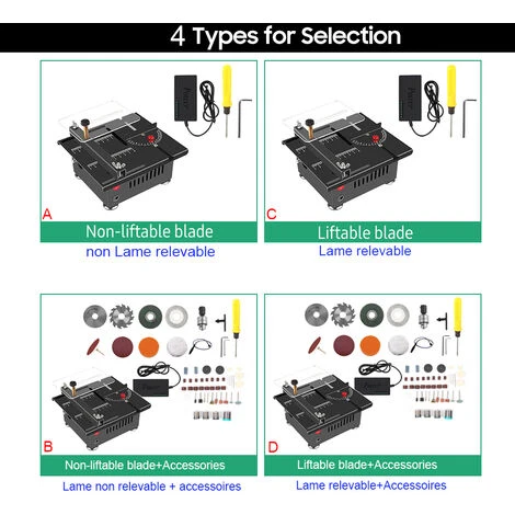 SUPERSELLER Scie Sur Table Scie à Table Multifonctionnelle 100 W Mini Scie électrique De Bureau Vitesse Et Angle De Coupe Lame Relevable Réglable Profondeur De Coupe De 16 Mm Avec Lame, Arbre Flexible Et Plus D'accessoires Pour La Coupe Acrylique En Bois Et Plastique 4 SUPERSELLER Scie Sur Table Scie à Table Multifonctionnelle 100 W Mini Scie électrique De Bureau Vitesse Et Angle De Coupe Lame Relevable Réglable Profondeur De Coupe De 16 Mm Avec Lame, Arbre Flexible Et Plus D'accessoires Pour La Coupe Acrylique En Bois Et Plastique – Image 2