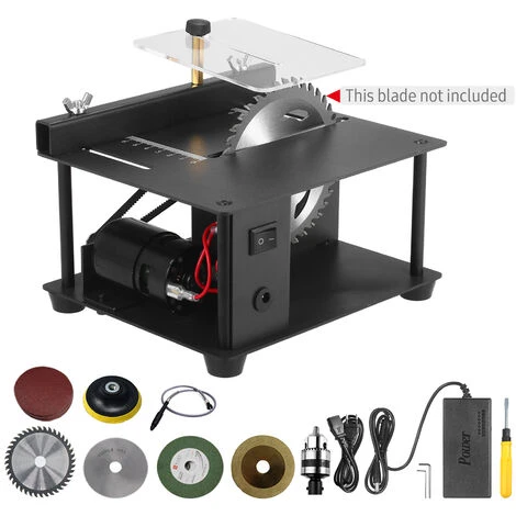 SUPERSELLER Scie Sur Table Scie à Table Multifonctionnelle Mini Scie De Bureau Machine De Découpe électrique Avec Lame De Scie Meule à Vitesse Réglable Profondeur De Coupe De 35 MM Pour La Coupe En Bois Et Acrylique En Plastique, Prise Européenne - Prise Européenne 6 SUPERSELLER Scie Sur Table Scie à Table Multifonctionnelle Mini Scie De Bureau Machine De Découpe électrique Avec Lame De Scie Meule à Vitesse Réglable Profondeur De Coupe De 35 MM Pour La Coupe En Bois Et Acrylique En Plastique, Prise Européenne - Prise Européenne – Image 4