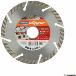 Disque à Tronçonner Diamanté Norton Clipper STANDARD CONCRETE TURBO 230x22,23 Mm