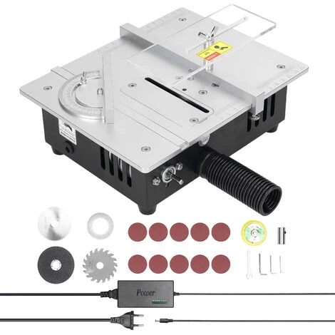 ASUPERMALL Mini Scie à Table Multifonctionnelle électrique, Petit Outil De Coupe Pour Le Bricolage De La Maison, Machine à Bois Avec Roue De Ponçage De 50 Mm Et 10 Papiers De Verre 4 ASUPERMALL Mini Scie à Table Multifonctionnelle électrique, Petit Outil De Coupe Pour Le Bricolage De La Maison, Machine à Bois Avec Roue De Ponçage De 50 Mm Et 10 Papiers De Verre – Image 2