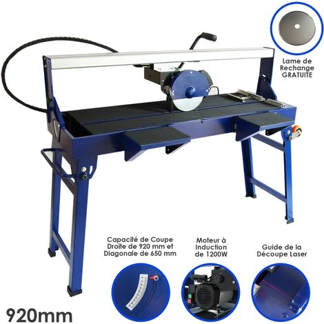 T-MECH Scie De Carrelage Sur Table - 920mm / 1200W - Bleu 3 T-MECH Scie De Carrelage Sur Table - 920mm / 1200W - Bleu
