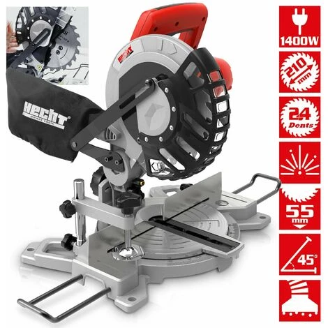 Hecht 813 Scie à Onglet 1400 W Scie Circulaire Avec Laser 5000tr/min 7,3kg 3 Hecht 813 Scie à Onglet 1400 W Scie Circulaire Avec Laser 5000tr/min 7,3kg