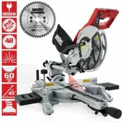 Hecht 828 Scie à Onglet 1800 W Mini Scie Circulaire Avec Laser 4900tr/min 11,2kg
