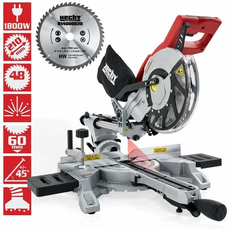 Hecht 828 Scie à Onglet 1800 W Mini Scie Circulaire Avec Laser 4900tr/min 11,2kg 3 Hecht 828 Scie à Onglet 1800 W Mini Scie Circulaire Avec Laser 4900tr/min 11,2kg