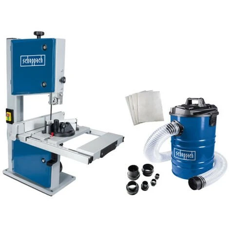 Pack SCHEPPACH Scie à Ruban - 250 Mm - 550 W - HBS261 - Aspirateur D'atelier - 1200 W - 65L - DC100 3 Pack SCHEPPACH Scie à Ruban - 250 Mm - 550 W - HBS261 - Aspirateur D'atelier - 1200 W - 65L - DC100