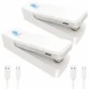 LIFCAUSAL 2 Pcs Thermoscelleuses Rechargeables 2 En 1 Portable Scellant Et Cutter Thermoscellant Pour Sacs En Plastique Stockage Des Aliments Mini Machine De Scelleuse Sous Vide Avec 2 Câble USB -Scie électrique stationnaire Soldes 55635222 1