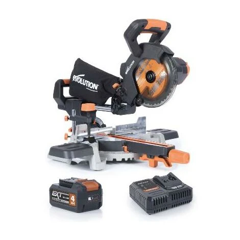 EVOLUTION Scie à Onglet Sans Fil R185SMS-LI Avec Batterie Lithium 4Ah 3 EVOLUTION Scie à Onglet Sans Fil R185SMS-LI Avec Batterie Lithium 4Ah