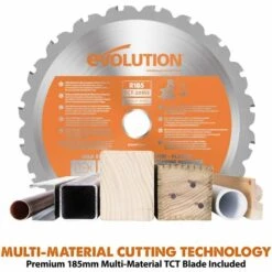 EVOLUTION Scie à Onglet Sans Fil R185SMS-LI Avec Batterie Lithium 4Ah 9 EVOLUTION Scie à Onglet Sans Fil R185SMS-LI Avec Batterie Lithium 4Ah -Scie électrique stationnaire Soldes 56103396 3