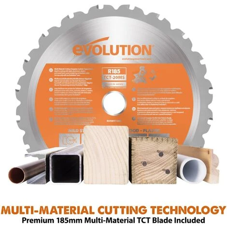 EVOLUTION Scie à Onglet Sans Fil R185SMS-LI Avec Batterie Lithium 4Ah 5 EVOLUTION Scie à Onglet Sans Fil R185SMS-LI Avec Batterie Lithium 4Ah – Image 3