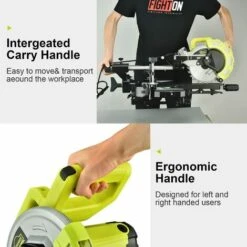 DEWINNER Scie à Onglet Radiale 1700W – Ø 216mm Lame – Laser Et Capot Intégrés,système De Glissière Intégré, Butée De Pièce, Dispositif De Serrage -Scie électrique stationnaire Soldes 57275228 3