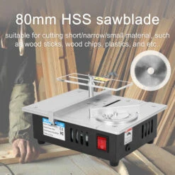 TANCYCO Mini Scie à Table Multifonctionnelle Scies De Bureau électriques Petit Ménage Bricolage Outil De Coupe Machine à Bois (Type 2) -Scie électrique stationnaire Soldes 58259159 3