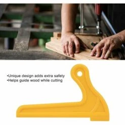 CHANCEY Bâtons De Poussée,SEMAket Bâtons De Poussée De Sécurité, Poignée Confortable Et Stable Durable De Type V Jaune Pratique Pour Routeur Scie à Table Pour Dégauchisseuse -Scie électrique stationnaire Soldes 60562409 5