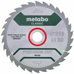 Metabo Lame HW/CT 216x30, 30 WZ22 Pour Scie Circulaire