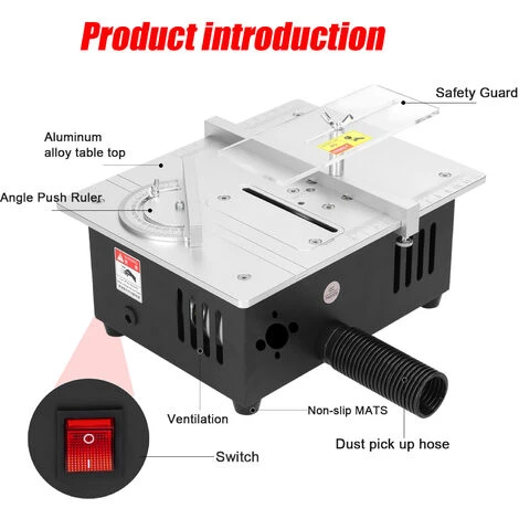 LIFCAUSAL Mini Scie à Table Multifonctionnelle Scies De Bureau électriques Petit Outil De Coupe De Bricolage Ménager 22mm Lame De Scie Réglable En Hauteur Rectifieuse Pour Le Travail Du Bois (type 2) 4 LIFCAUSAL Mini Scie à Table Multifonctionnelle Scies De Bureau électriques Petit Outil De Coupe De Bricolage Ménager 22mm Lame De Scie Réglable En Hauteur Rectifieuse Pour Le Travail Du Bois (type 2) – Image 2