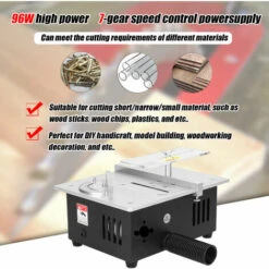 LIFCAUSAL Mini Scie à Table Multifonctionnelle Scies De Bureau électriques Petit Outil De Coupe De Bricolage Ménager 22mm Lame De Scie Réglable En Hauteur Rectifieuse à Bois (Type 1) -Scie électrique stationnaire Soldes 63745966 3