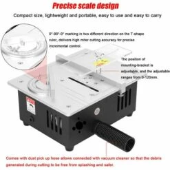 LIFCAUSAL Mini Scie à Table Multifonctionnelle Scies De Bureau électriques Petit Outil De Coupe De Bricolage Ménager 22mm Lame De Scie Réglable En Hauteur Rectifieuse à Bois (Type 1) -Scie électrique stationnaire Soldes 63745966 5