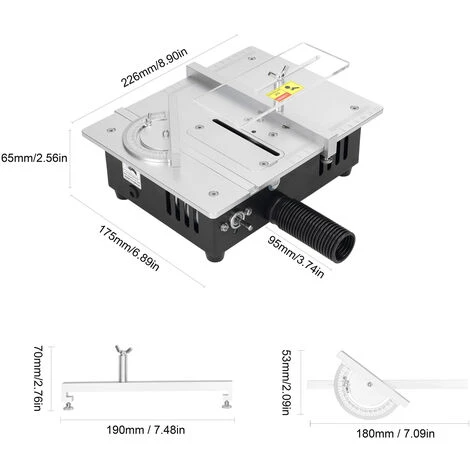 LIFCAUSAL Mini Scie à Table Multifonctionnelle Scies De Bureau électriques Petit Ménage Bricolage Outil De Coupe Machine à Bois Avec Roue De Ponçage De 50 Mm Et 10 Pièces De Papier De Verre 6 LIFCAUSAL Mini Scie à Table Multifonctionnelle Scies De Bureau électriques Petit Ménage Bricolage Outil De Coupe Machine à Bois Avec Roue De Ponçage De 50 Mm Et 10 Pièces De Papier De Verre – Image 4