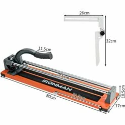 RELAX4LIFE Coupe-carreaux Manuel Coupe-Carrelage Longueur De Coupe 61cm, Épaisseur 5-12mm, Angle 0-60°, Coupeur De Carrelage Réglable à La Main Pour La Coupe De Carreaux Preciser -Scie électrique stationnaire Soldes 64129865 2