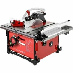 TACKLIFE Gener Scie Sur Table, 2000W 5000RPM, Aspirateur Intégré (taux D'enlèvement Des Copeaux 98%), Table Extensible En Aluminium (60-80CM), Scie à Onglets 45°, Scie Circulaire Sur Table Avec Lame 216MM*60T