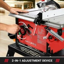 TACKLIFE Gener Scie Sur Table, 2000W 5000RPM, Aspirateur Intégré (taux D'enlèvement Des Copeaux 98%), Table Extensible En Aluminium (60-80CM), Scie à Onglets 45°, Scie Circulaire Sur Table Avec Lame 216MM*60T -Scie électrique stationnaire Soldes 65754988 4