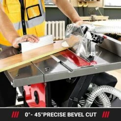 TACKLIFE Gener Scie Sur Table, 2000W 5000RPM, Aspirateur Intégré (taux D'enlèvement Des Copeaux 98%), Table Extensible En Aluminium (60-80CM), Scie à Onglets 45°, Scie Circulaire Sur Table Avec Lame 216MM*60T -Scie électrique stationnaire Soldes 65754988 5
