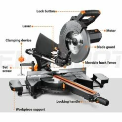 Scie à Onglet Coulissante ENGINDOT, Scie à Onglet Simple Biseau 10 Pouces Avec Moteur 2000 W, Double Vitesse (4500 Et 3200 Tr/min), Guide Laser, 3 Lames, Coupe En Biseau (0° - 45°) Pour La Coupe Du Bois 11 Scie à Onglet Coulissante ENGINDOT, Scie à Onglet Simple Biseau 10 Pouces Avec Moteur 2000 W, Double Vitesse (4500 Et 3200 Tr/min), Guide Laser, 3 Lames, Coupe En Biseau (0° - 45°) Pour La Coupe Du Bois -Scie électrique stationnaire Soldes 65755020 5