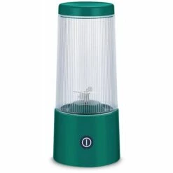 LIFCAUSAL Portable Blender Four Cutters Juicer Cup 350ml Fruit Mixing Machine Amovible Cup USB Rechargeable For Sports Travel And Outdoors Vert